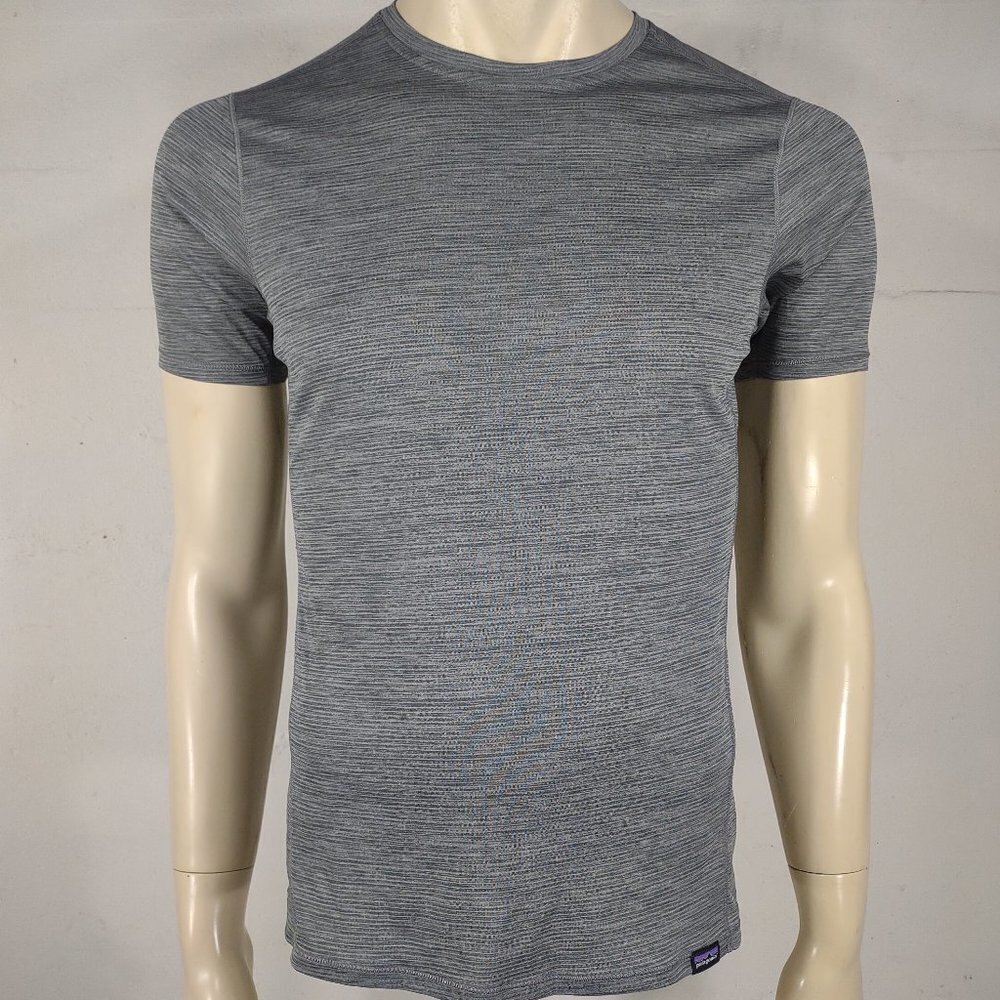NWT Patagonia gray 100% Capilene Polyester short sleeve t-shirt mens Small